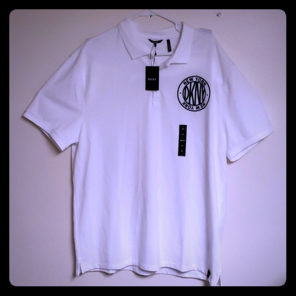 Mens DKNY NWT XL polo short sleeve shirt